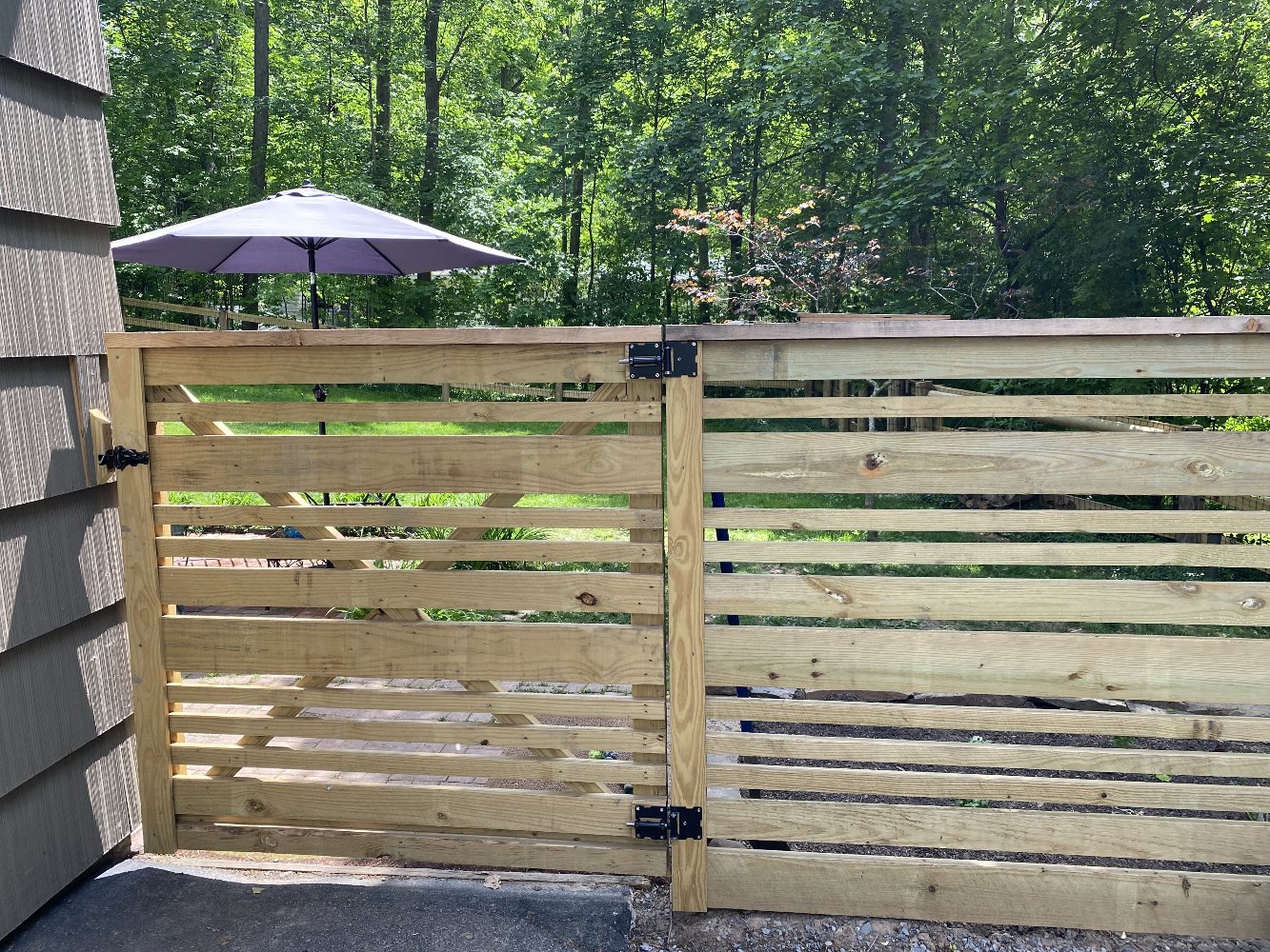 Madison NY horizontal style wood fence