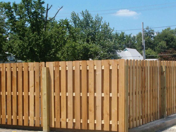 Saratoga NY Shadowbox style wood fence