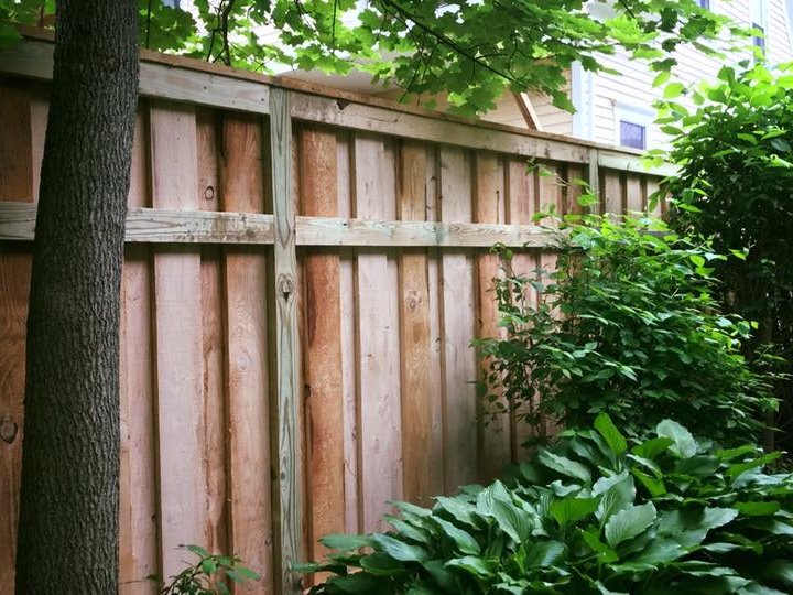 Vernon NY cap and trim style wood fence