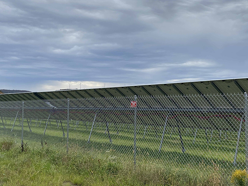 Chain Link Solar Field Fences Waterville New York