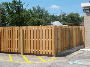 Photo of a shadowbox wood fence