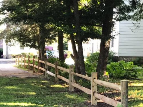 An example of Split Rail Fence we installed in NY