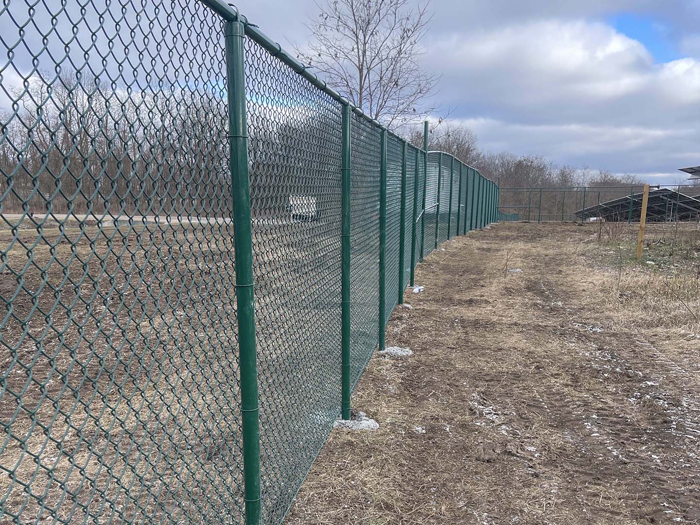 Commercial green chain link fence company in Deansboro New York
